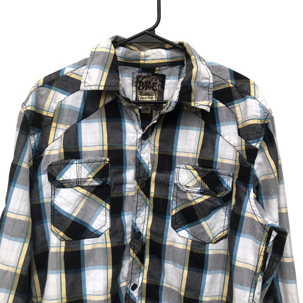 Bke Plaid Oxford Shirt size XL - Picture 2 of 11